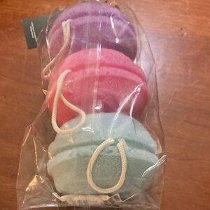 Bath & Body Works Purple, Pink, and Mint limited edition Emily in Paris sponges